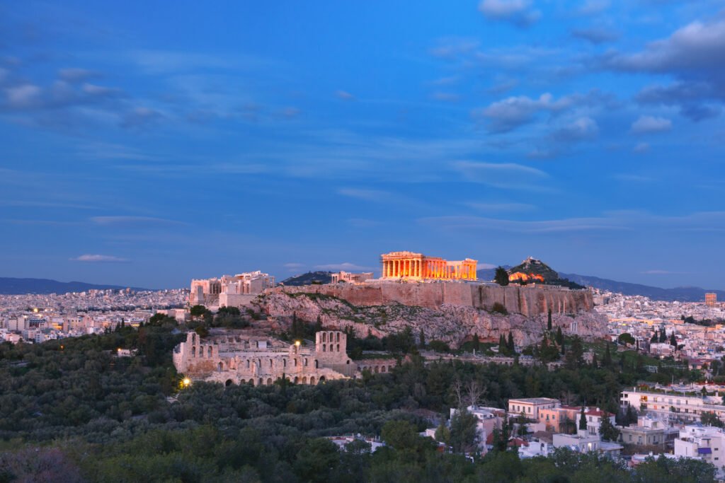 Αθήνα γαστρονομία – Παρθενώνας και Ακρόπολη στο σούρουπο